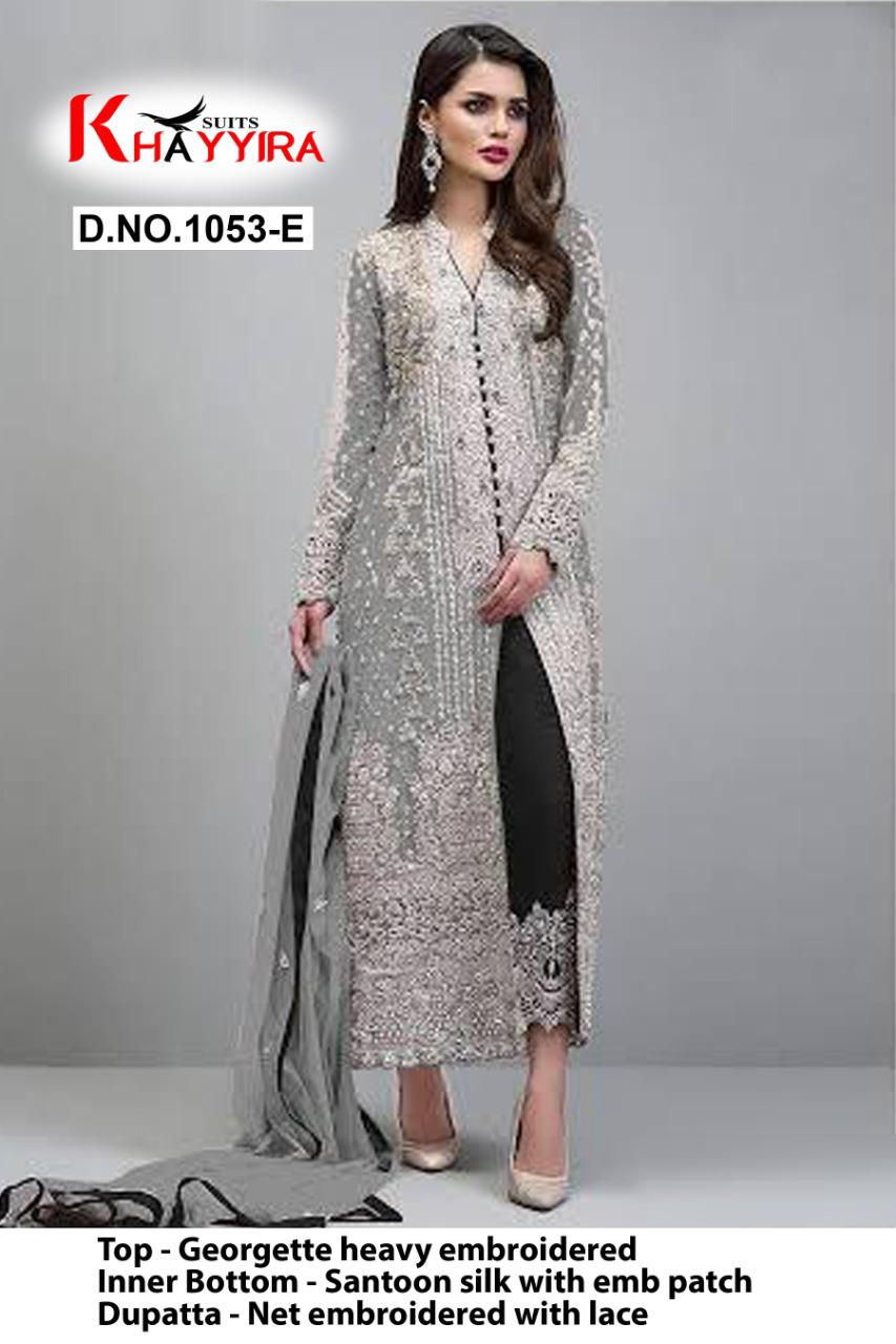 PAKISTANI SUITS D NO 1053E BY KHAYYIRA